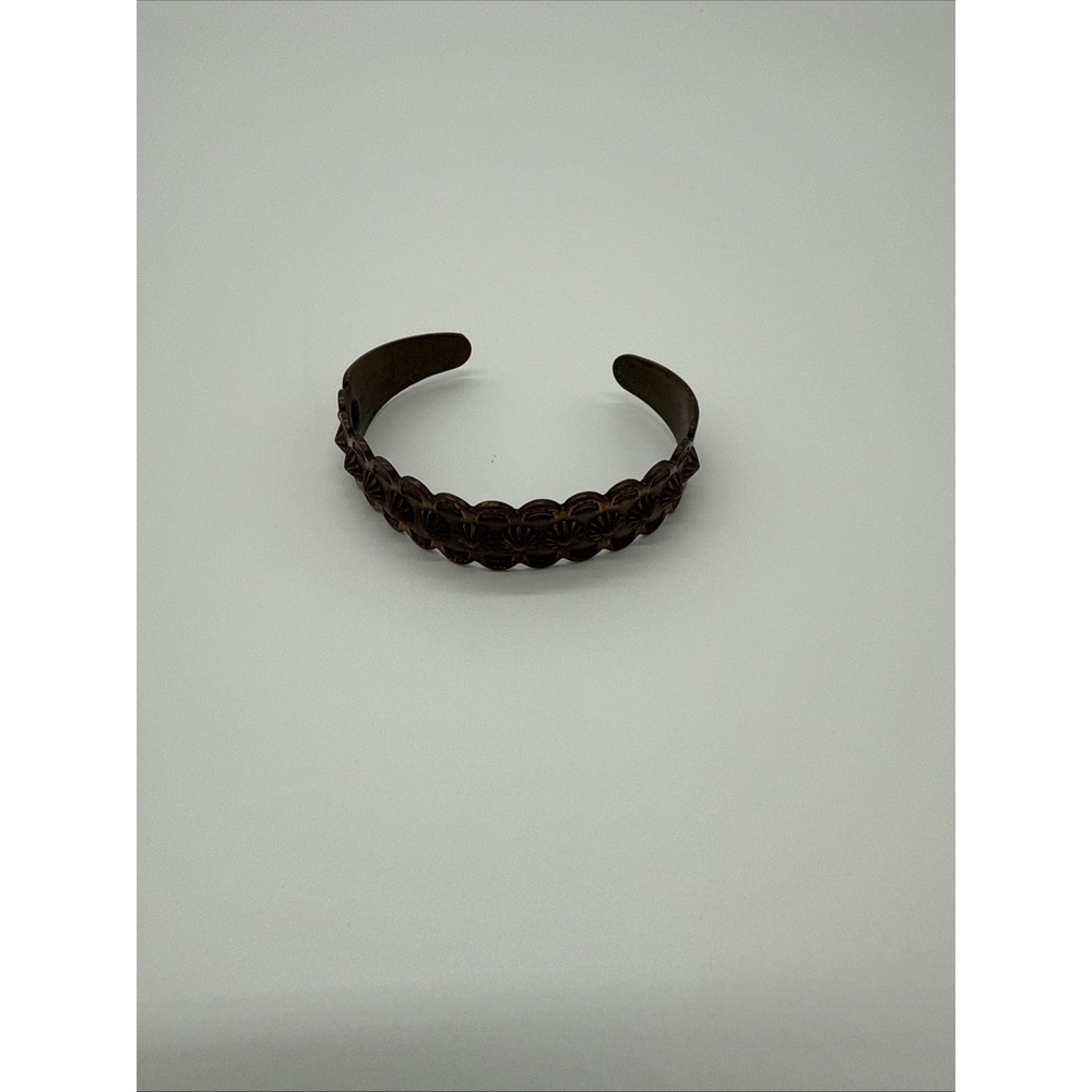 Navajo Stamped Copper Cuff Bracelet‎ Vintage